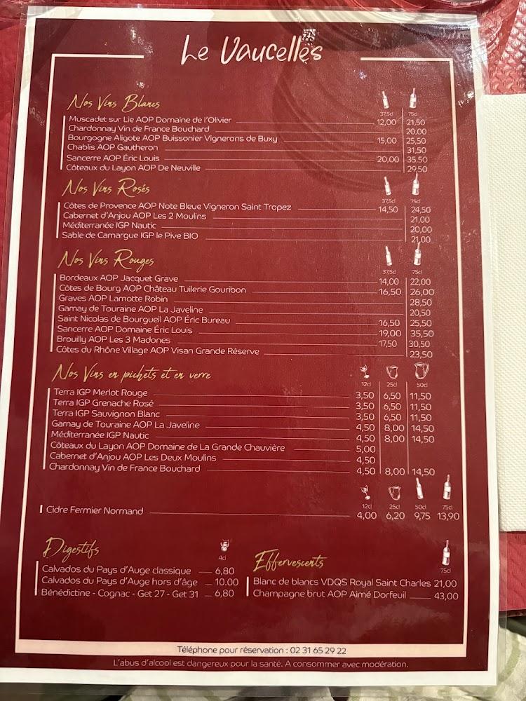 Le Vaucelles - Menu Image 1